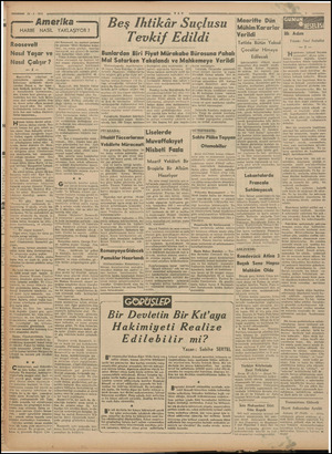  a 23.5.1911 » Amerika - HARBE NASIL YAKLAŞIYOR? TAN Maarifte Dün Beş Ihtikâr Suçlusu Mühim Kararlar amman Tevkif Edildi “1: