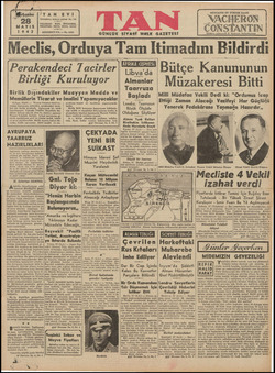 Tan Gazetesi 28 Mayıs 1942 kapağı