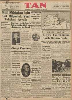 Tan Gazetesi 29 Mayıs 1942 kapağı