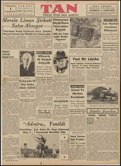 Tan Gazetesi 1 Haziran 1942 kapağı