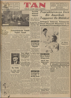 Tan Gazetesi 25 Haziran 1942 kapağı