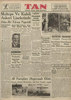 Tan Gazetesi 13 Temmuz 1942 kapağı