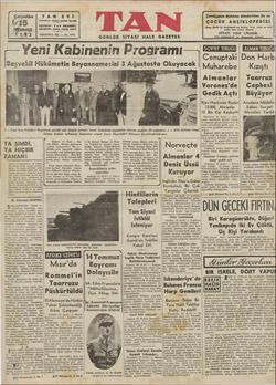Tan Gazetesi 15 Temmuz 1942 kapağı