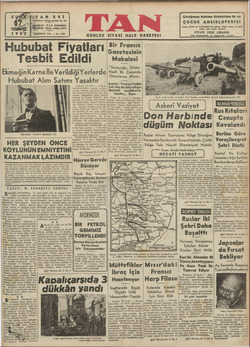 Tan Gazetesi 17 Temmuz 1942 kapağı