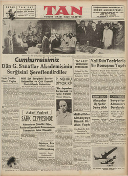 Tan Gazetesi 2 Ağustos 1942 kapağı