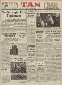 Tan Gazetesi 3 Ağustos 1942 kapağı