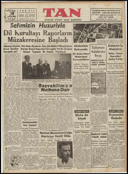 Tan Gazetesi 14 Ağustos 1942 kapağı
