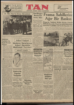 Tan Gazetesi 20 Ağustos 1942 kapağı