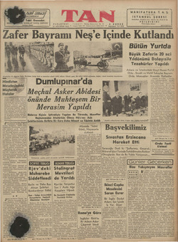 Tan Gazetesi 31 Ağustos 1942 kapağı