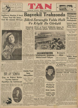 Tan Gazetesi 6 Eylül 1942 kapağı