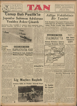 Tan Gazetesi 14 Eylül 1942 kapağı