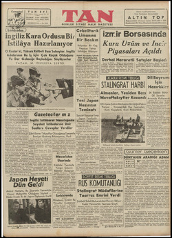 Tan Gazetesi 19 Eylül 1942 kapağı