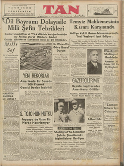 Tan Gazetesi 29 Eylül 1942 kapağı