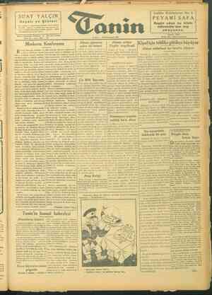 Tanin Gazetesi 12 Ekim 1943 kapağı