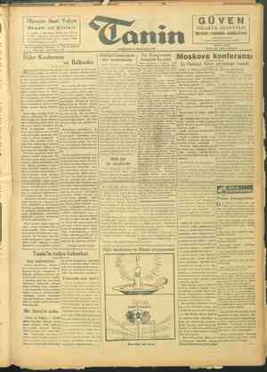 Tanin Gazetesi 20 Ekim 1943 kapağı