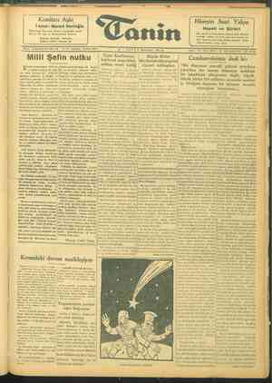 Tanin Gazetesi 2 Kasım 1943 kapağı