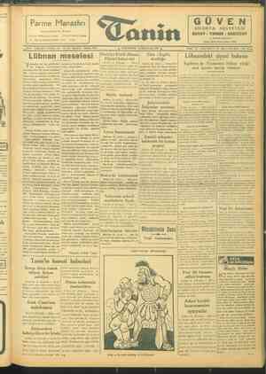 Tanin Gazetesi 13 Kasım 1943 kapağı