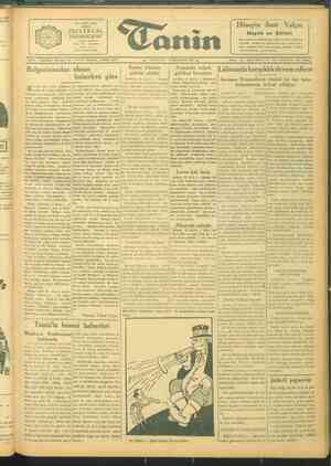 Tanin Gazetesi 14 Kasım 1943 kapağı