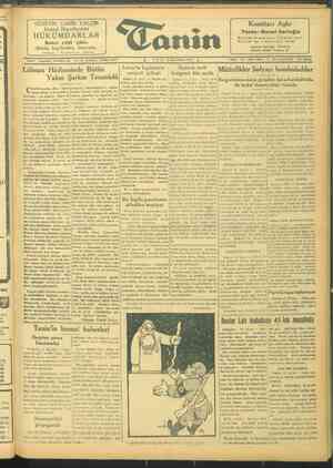 Tanin Gazetesi 16 Kasım 1943 kapağı