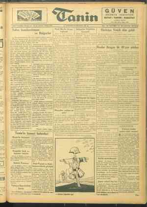 Tanin Gazetesi 24 Kasım 1943 kapağı
