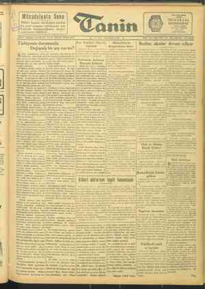 Tanin Gazetesi 26 Kasım 1943 kapağı