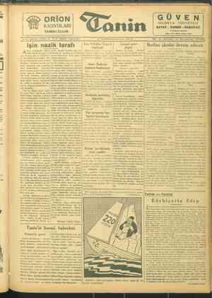 Tanin Gazetesi 27 Kasım 1943 kapağı