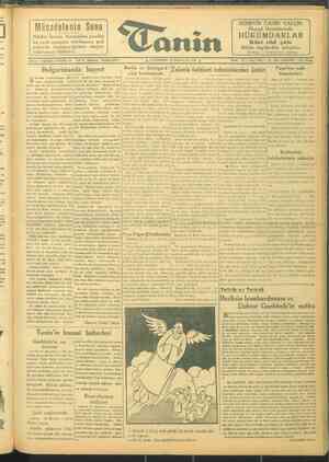 Tanin Gazetesi 29 Kasım 1943 kapağı