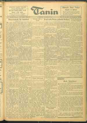 Tanin Gazetesi 2 Aralık 1943 kapağı