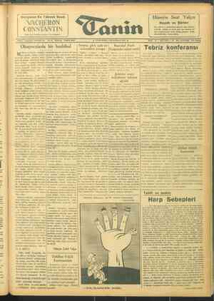 Tanin Gazetesi 4 Aralık 1943 kapağı