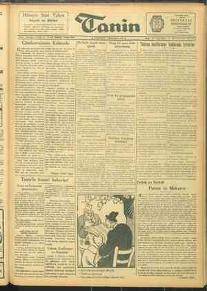 Tanin Gazetesi 6 Aralık 1943 kapağı