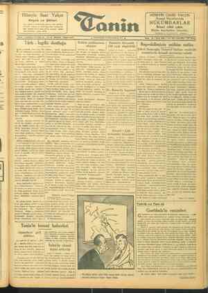 Tanin Gazetesi 13 Aralık 1943 kapağı