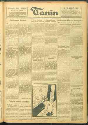 Tanin Gazetesi 19 Aralık 1943 kapağı