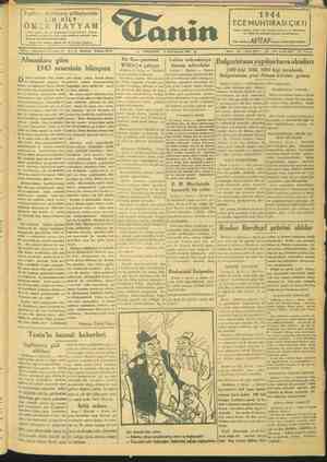 Tanin Gazetesi 6 Ocak 1944 kapağı