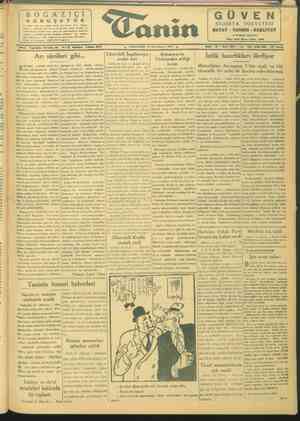 Tanin Gazetesi 19 Ocak 1944 kapağı