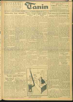 Tanin Gazetesi 20 Ocak 1944 kapağı