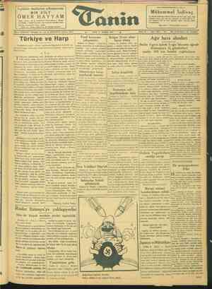 Tanin Gazetesi 1 Şubat 1944 kapağı