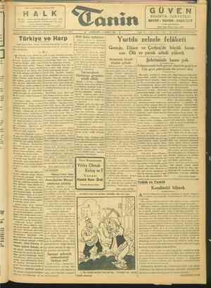 Tanin Gazetesi 2 Şubat 1944 kapağı