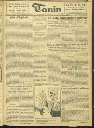 Tanin Gazetesi 5 Şubat 1944 kapağı