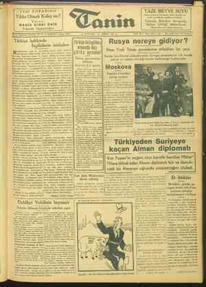 Tanin Gazetesi 10 Şubat 1944 kapağı