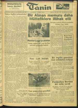 Tanin Gazetesi 14 Şubat 1944 kapağı