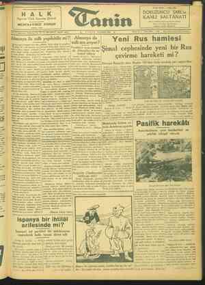 Tanin Gazetesi 20 Şubat 1944 kapağı