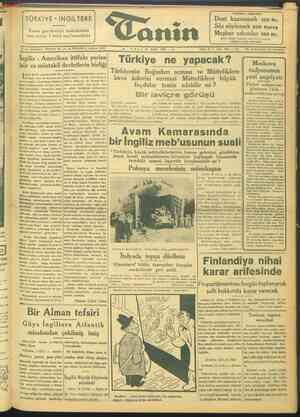 Tanin Gazetesi 29 Şubat 1944 kapağı