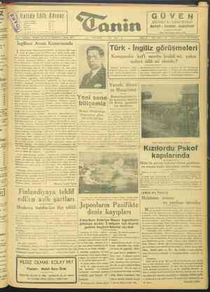Tanin Gazetesi 1 Mart 1944 kapağı