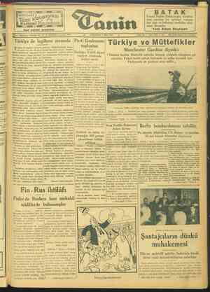 Tanin Gazetesi 8 Mart 1944 kapağı