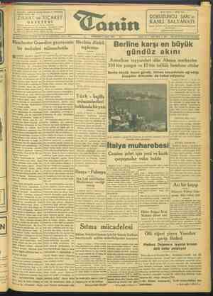 Tanin Gazetesi 9 Mart 1944 kapağı