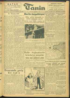 Tanin Gazetesi 12 Mart 1944 kapağı