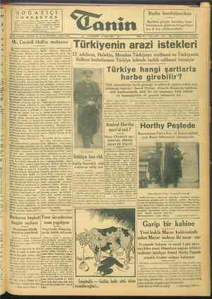 Tanin Gazetesi 25 Mart 1944 kapağı