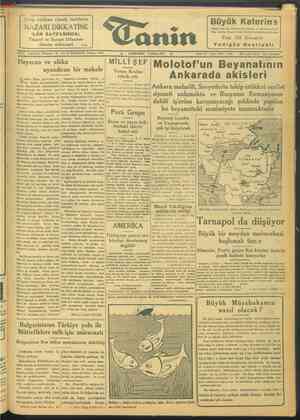 Tanin Gazetesi 5 Nisan 1944 kapağı