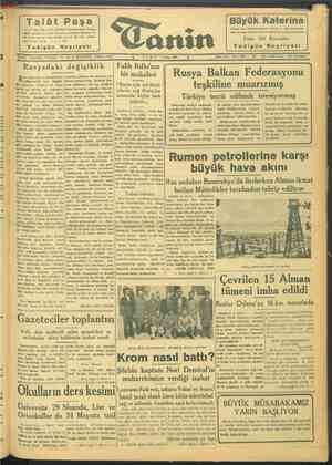 Tanin Gazetesi 7 Nisan 1944 kapağı