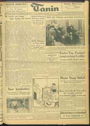Tanin Gazetesi 10 Nisan 1944 kapağı